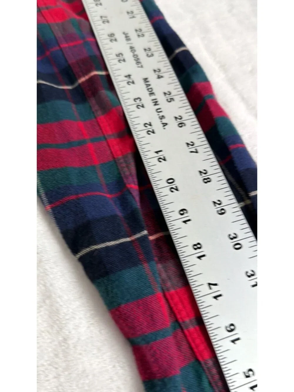 J.Crew Men's Flannel Plaid Long Sleeve Button Up Shirt Slim Fit XL Red/Green